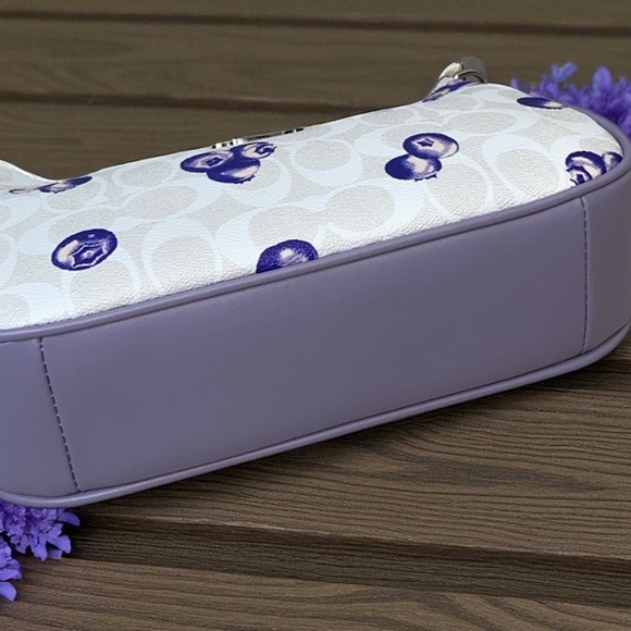 Coach White and Purple Crossbody Bag - Picture 3 of 9